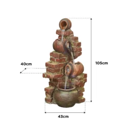 Stylish Fountain Flowing Jugs Water Feature With LEDs 7 Stylish Fountain Flowing Jugs Water Feature With LEDs -Green Decor Hub Sales Store 13846053 1464978881021036