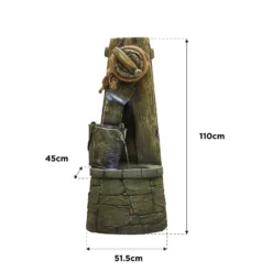 Stylish Fountain Enchanted Well Water Feature With LEDs -Green Decor Hub Sales Store 13846056 7074962027676998