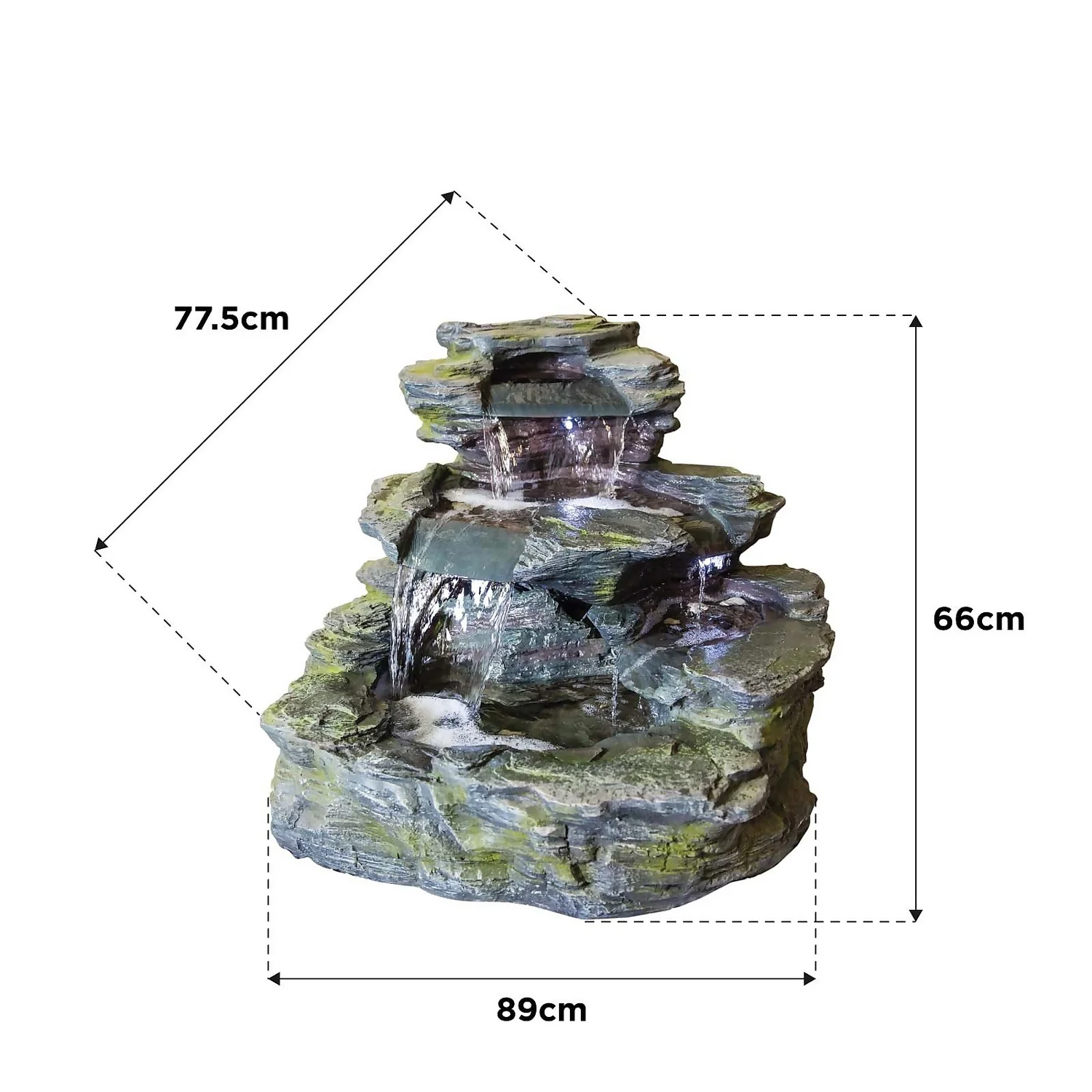 Stylish Fountain Garda Falls Water Feature With LEDs 5 Stylish Fountain Garda Falls Water Feature With LEDs - Image 3