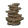 Stylish Fountain Red Rock Springs Water Feature With LEDs -Green Decor Hub Sales Store 13846066 8464962027767583