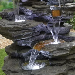 Stylish Fountain Hinoki Springs Water Feature With LEDs -Green Decor Hub Sales Store 13846067 1164962027829983
