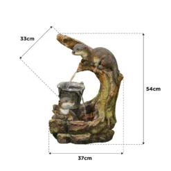 Stylish Fountain Otters Element Water Feature With LEDs 7 Stylish Fountain Otters Element Water Feature With LEDs -Green Decor Hub Sales Store 13846070 1334978880968539