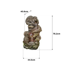 Stylish Fountain Otter Pools Water Feature With LEDs -Green Decor Hub Sales Store 13846071 1084962028366896