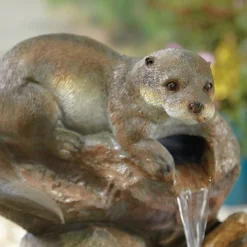 Stylish Fountain Otter Pools Water Feature With LEDs -Green Decor Hub Sales Store 13846071 1494962028210242