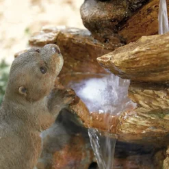 Stylish Fountain Otter Pools Water Feature With LEDs -Green Decor Hub Sales Store 13846071 4324962028308486