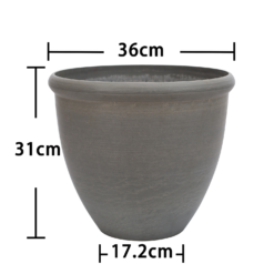 Ashford Planter Grey 35cm -Green Decor Hub Sales Store 13928636 9455001955518807