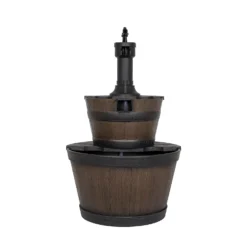 Stylish Fountain Whiskey Barrels Garden Water Feature -Green Decor Hub Sales Store 13944159 1945005845191088