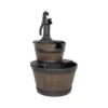 Stylish Fountain Whiskey Barrels Garden Water Feature -Green Decor Hub Sales Store 13944159 3205005844640120