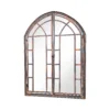 MirrorOutlet Metal Arched Decorative Window Opening Garden Mirror - 78x61cm -Green Decor Hub Sales Store 13950548 1234987139544711