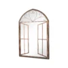 MirrorOutlet Metal Arched Decorative Window Effect Garden Mirror - 92x61cm -Green Decor Hub Sales Store 13950552 1244987139558202