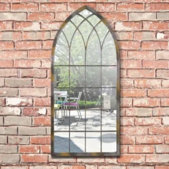 MirrorOutlet Rose Garden Rustic Arch Metal Garden Mirror- 115x50cm -Green Decor Hub Sales Store 13950554 2994987139039328