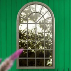 MirrorOutlet Somerley Eden Country Arch Large Metal Garden Mirror - 129x76cm -Green Decor Hub Sales Store 13950557 1934987139911914