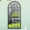 MirrorOutlet Somerley Lotus Arch Antique Black Large Garden Mirror - 140x65cm 2 MirrorOutlet Somerley Lotus Arch Antique Black Large Garden Mirror - 140x65cm -Green Decor Hub Sales Store 13950560 1644987139689443