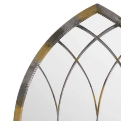 MirrorOutlet Rose Garden Rustic Arch Extra Large Metal Garden Mirror - 161x72cm -Green Decor Hub Sales Store 13950562 1394987139108541