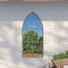 MirrorOutlet Buttercup Country Arch Large Garden Mirror - 140x75cm -Green Decor Hub Sales Store 13950569 1854987139505111
