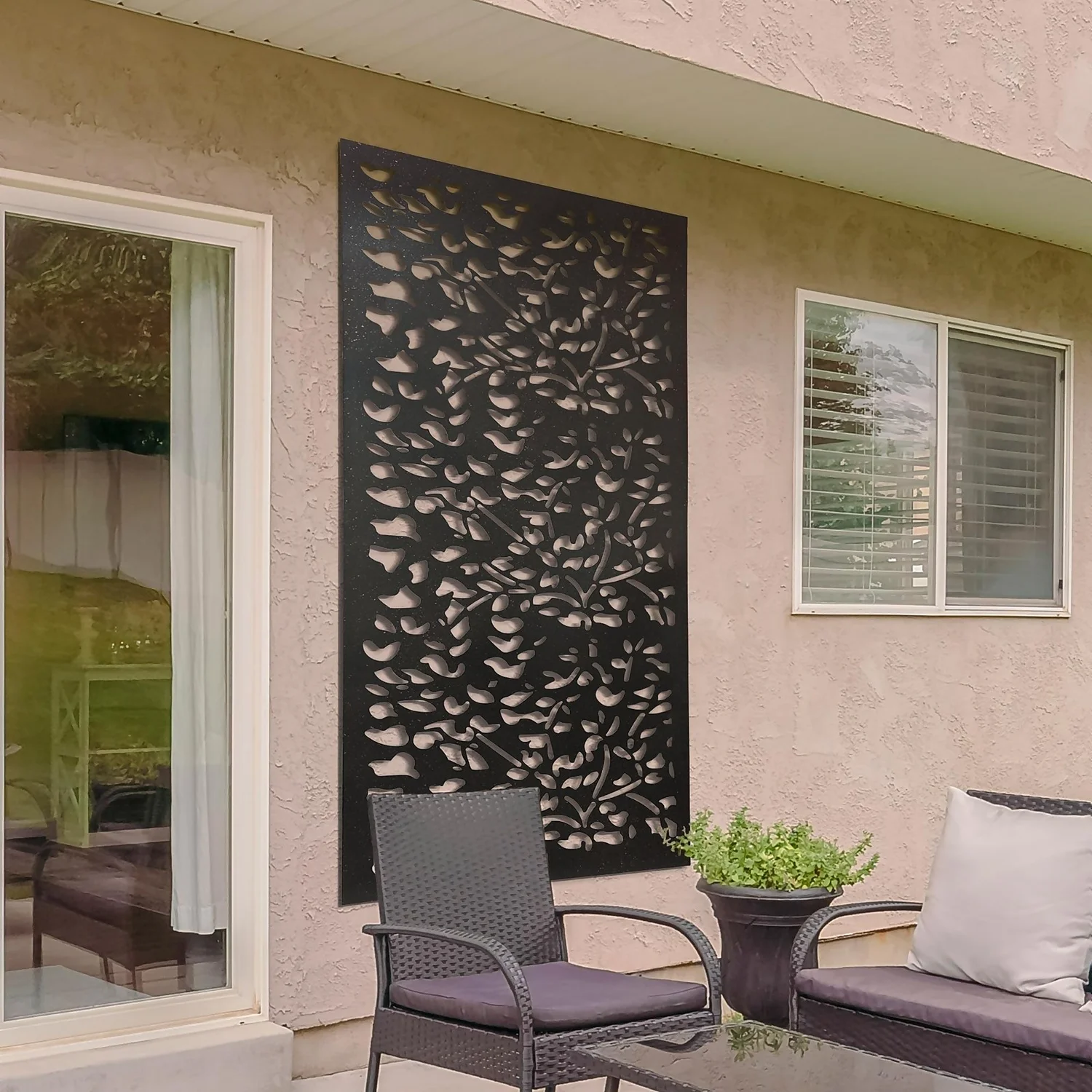 Amarelle Extra Large Metal Leaf Design Decorative Garden Screen - 180 X 90cm 3 Amarelle Extra Large Metal Leaf Design Decorative Garden Screen - 180 X 90cm