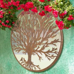 MirrorOutlet Birds Round Circular Garden Mirror - 100cm 6 MirrorOutlet Birds Round Circular Garden Mirror - 100cm -Green Decor Hub Sales Store 13950586 1464987139280102