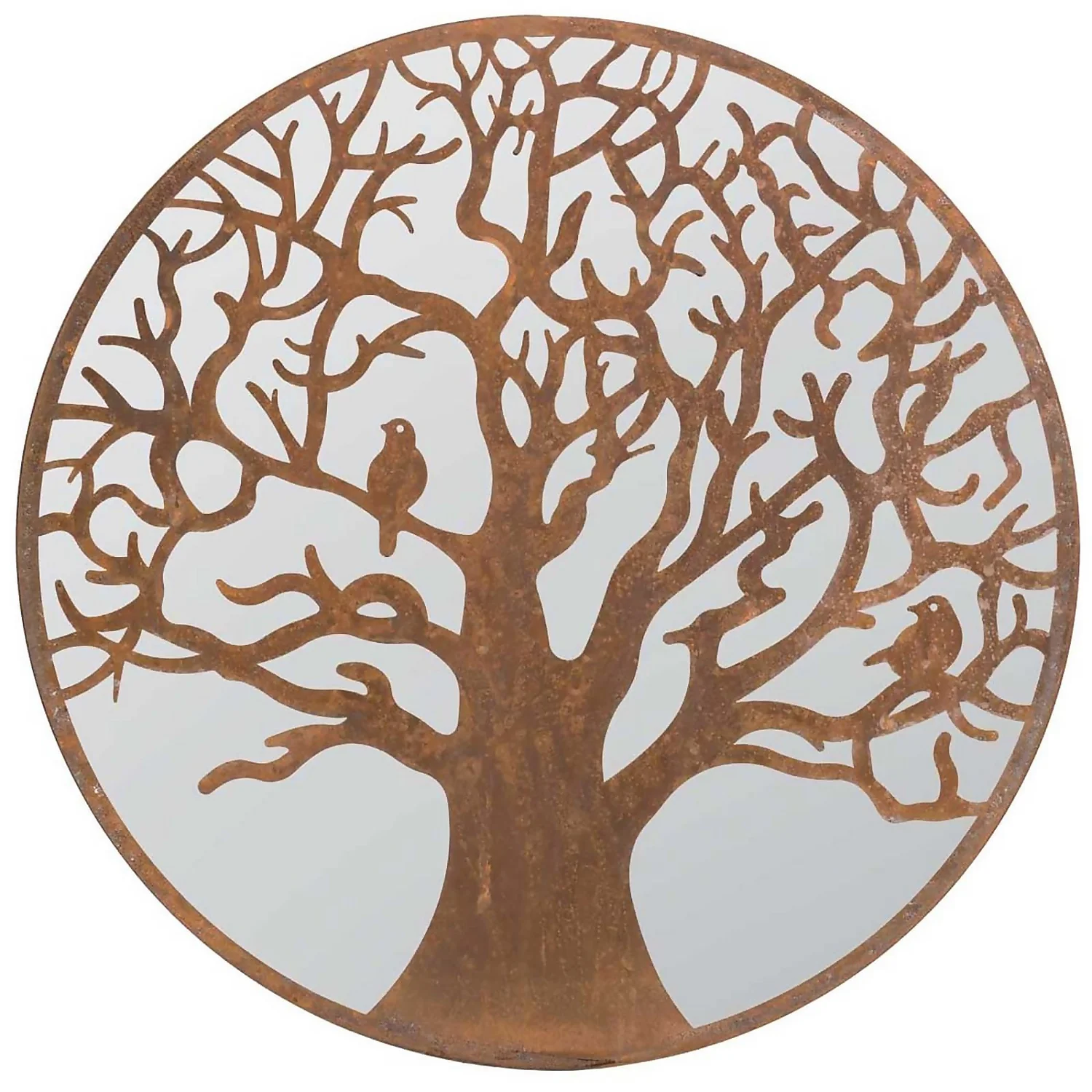 MirrorOutlet Bird Round Garden Mirror - 60cm 3 MirrorOutlet Bird Round Garden Mirror - 60cm