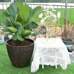 Brown Bark Planter - 23cm -Green Decor Hub Sales Store 13951349 2714987105578624