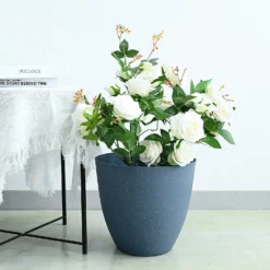 Grey Stone Look Planter - 40.5cm -Green Decor Hub Sales Store 13951357 1714987108713423