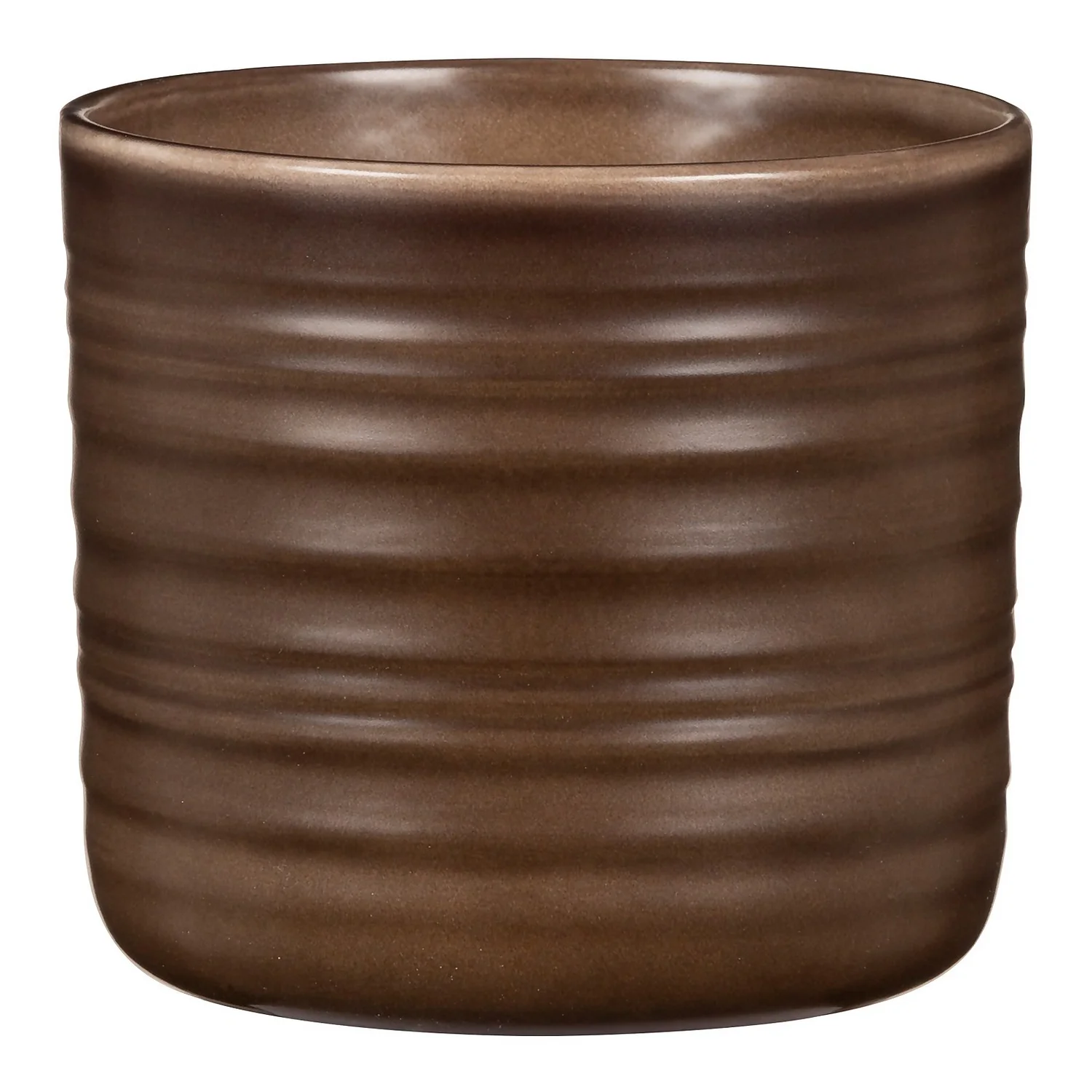 Scheurich Ripple Brown Indoor Pot - 17cm 3 Scheurich Ripple Brown Indoor Pot - 17cm