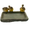 Homebase Wood Log Bird Bath With Birds -Green Decor Hub Sales Store 13955522 1605014596717930