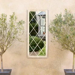 Lattice Stone Effect Garden Mirror -Green Decor Hub Sales Store 13965929 1095001706622292