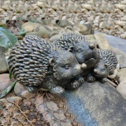 Bronze Look Hedgehog Family Garden Ornament -Green Decor Hub Sales Store 13965951 6055014597051638