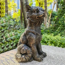 Bronze Look Fox Garden Ornament -Green Decor Hub Sales Store 13965952 1105014596446007