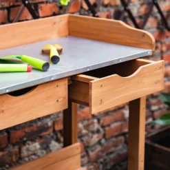 Garden Potting Bench With Two Drawers & Shelf 12 Garden Potting Bench With Two Drawers & Shelf -Green Decor Hub Sales Store 13967031 4255014369303266