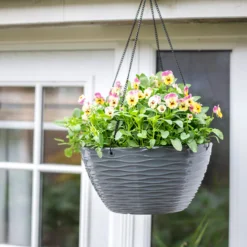 Wave Hanging Basket Charcoal - 35cm -Green Decor Hub Sales Store 13973619 5855011239782385