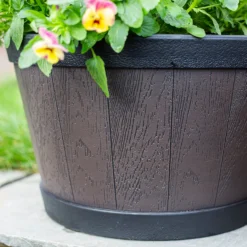 Banded Whiskey Barrel Planter - 39cm -Green Decor Hub Sales Store 13973620 1815011238806656