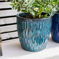 Chiswick Textured Pot Green - 32cm -Green Decor Hub Sales Store 13973629 1185011238552049