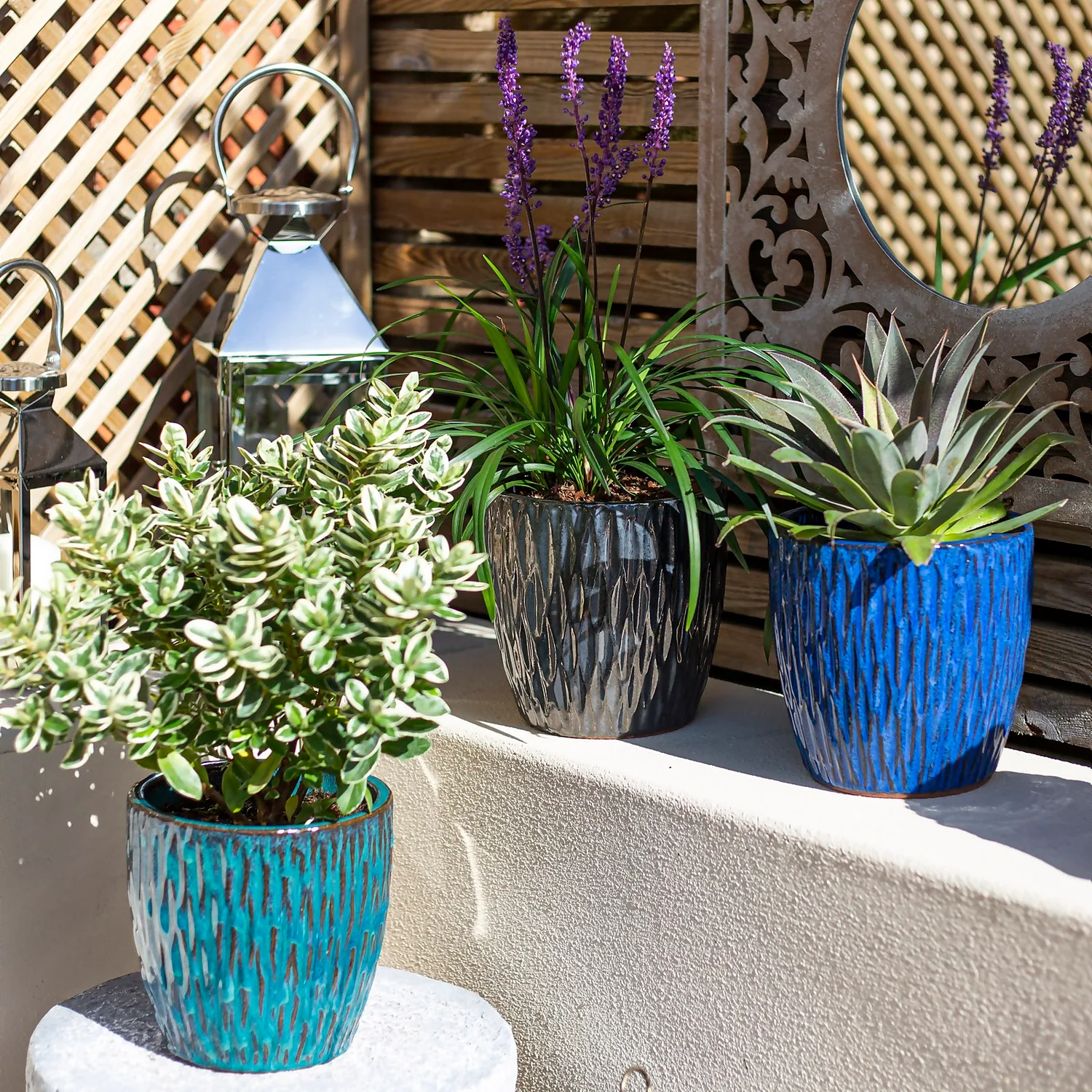 Chiswick Textured Pot Green - 24cm 7 Chiswick Textured Pot Green - 24cm - Image 5