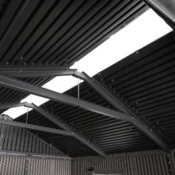 Lifetime 7x7ft Outdoor Storage Shed - Rough-Cut Grey -Green Decor Hub Sales Store 13997403 1605000055011244