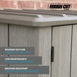 LIFETIME 1500L Vertical Storage Shed - Rough-Cut Brown -Green Decor Hub Sales Store 13997404 4544999835315715