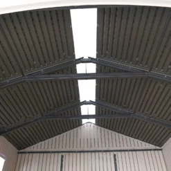 Lifetime 7x7ft Outdoor Storage Shed - Beige -Green Decor Hub Sales Store 13997407 2144999834894551