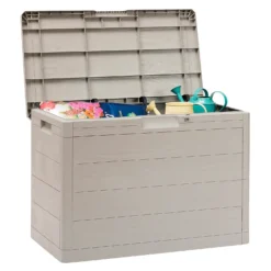 Toomax Garden Storage Box 160L - Warm Grey -Green Decor Hub Sales Store 13997480 1115004537171423