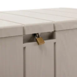 Toomax Bravo Garden Storage Box 270L - Warm Grey -Green Decor Hub Sales Store 13997481 1505004537275931