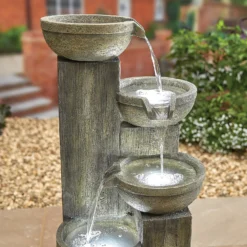 Stylish Fountain Ash Columns Water Feature With LEDs -Green Decor Hub Sales Store 14519359 4105047822611828