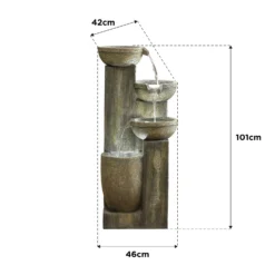 Stylish Fountain Ash Columns Water Feature With LEDs -Green Decor Hub Sales Store 14519359 5615047822695786